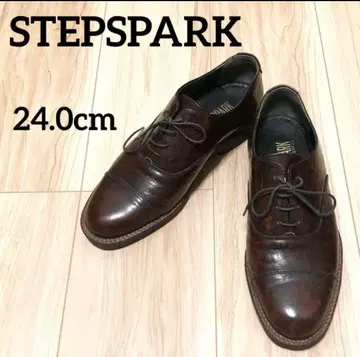 STEPSPARK 비즈니스 슈즈 스트레이트 팁 가죽 천연 가죽 에나멜