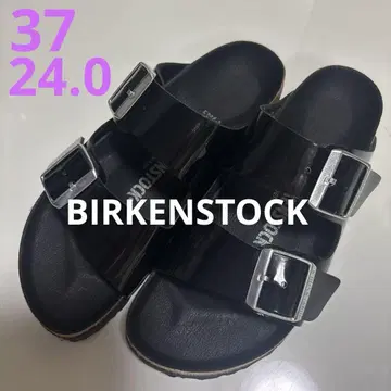 신상품 미사용품 버켄스탁 애리조나 37 24.0 에나멜 블랙