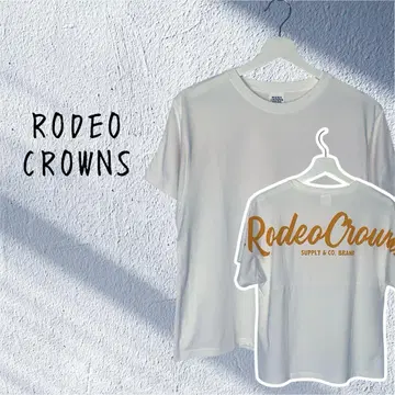 미사용급 RODEO CROWNS 로데오 크라운 백 로고 반팔 티셔츠