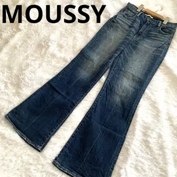 MOUSSY 마우지 플레어 데님 하이웨스트 인디고 롱 레그 슬림 레그