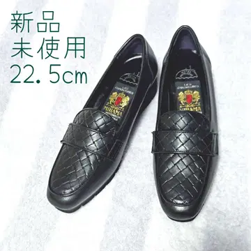 MIHAMA 22.5cm 미사용 새상품 메쉬 엠보 블랙 로퍼