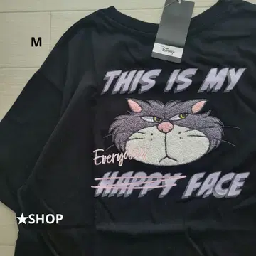 디즈니 신데렐라 루시퍼 고양이 사가라 반팔 티셔츠 M