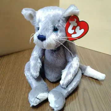 ty 봉제 인형 고양이 그레이 고양이 비니 베이비 고양이 고양이 3