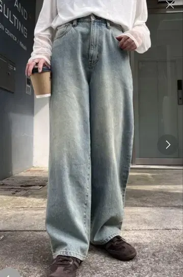 차오패닉 티피 빈티지 와이드 스트레이트 데님