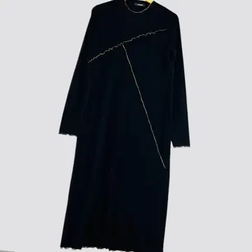 JEANASIS 지나시스 리브 니트 롱 원피스 sizeF/블랙