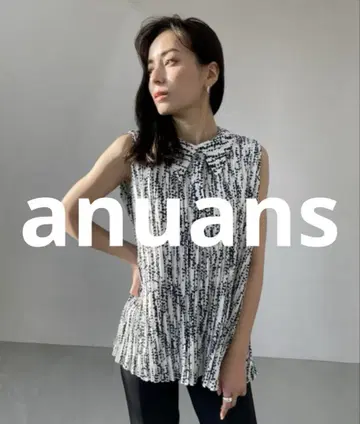 거의 미사용 anuans 슬리브리스 셔츠 FREE 화이트 여성용