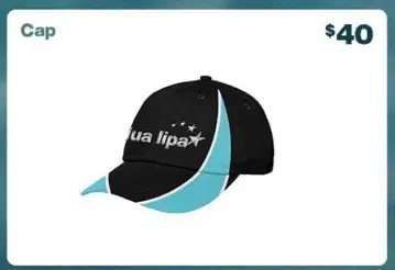 Dua lipa 캡 CAP Optimism Tour