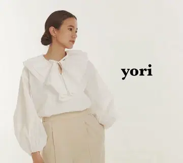 yori 더블 프릴 칼라 블라우스