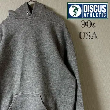 90s DISCUS ATHLETIC/풀오버 후디/M/그레이/USA