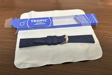 이탈리아제 손목시계 트로픽 러버 크로노 월드 20mm 네이비 블루