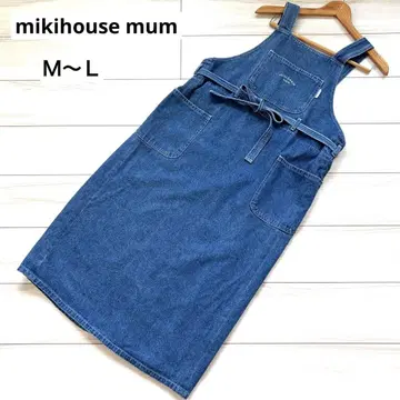 미키 하우스 mikihouse mum 데님 원피스 잔스카 M~L