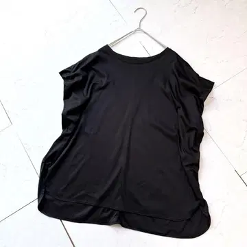 플라스테 글로스 저지 릴랙스 티셔츠 M 블랙