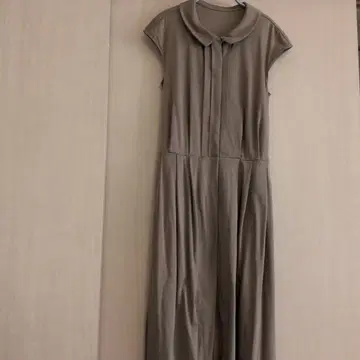 매킨토시 철학 슬리브리스 셔츠 원피스 베이지