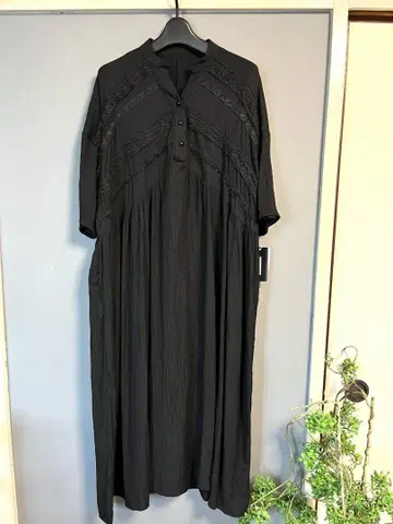 새상품 블랙 반팔 롱 원피스