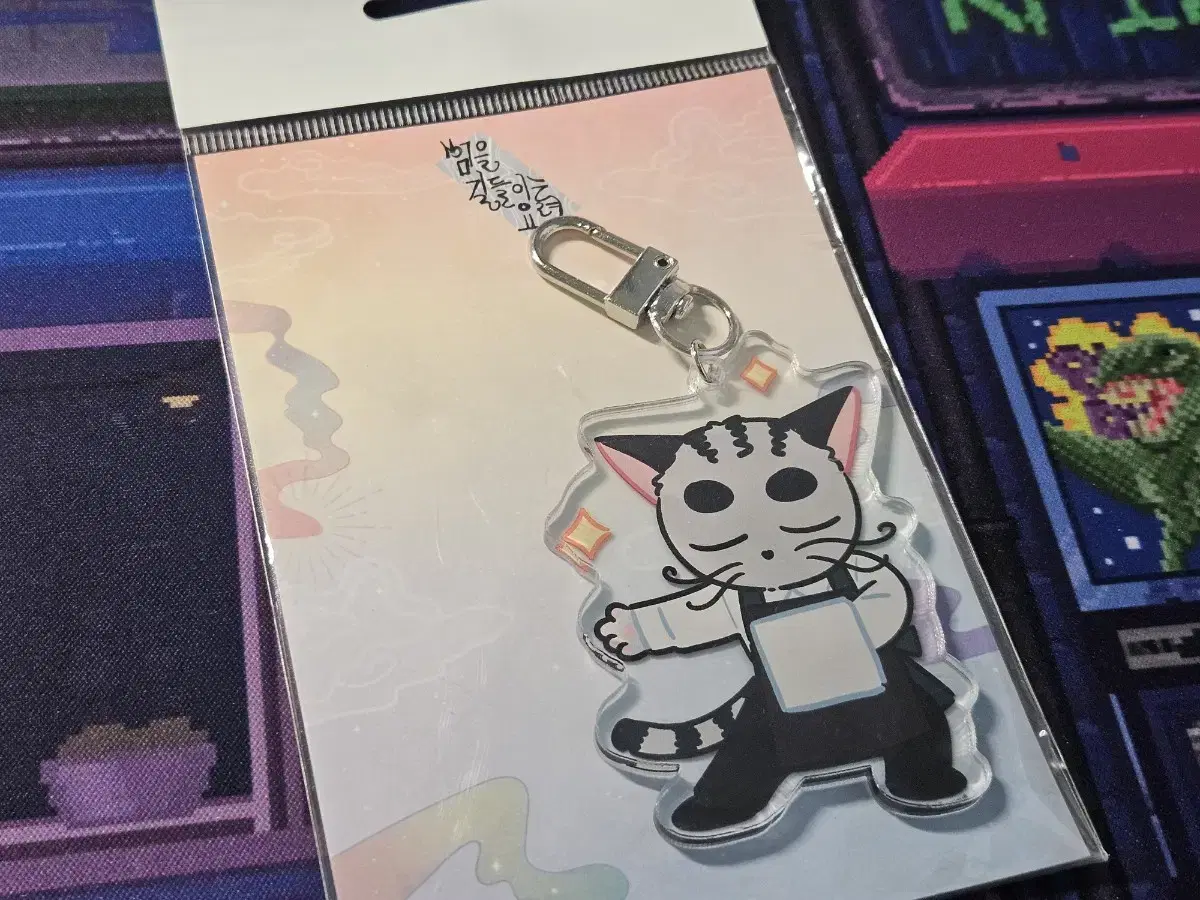 The trick to taming a tiger acrylic key ring