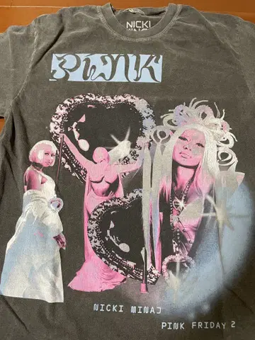 NICKI MINAL 아티스트 T 페이드 블랙 사이즈 M