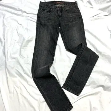 YANUK 야누크 데님 팬츠 그레이 블랙 스프링 장식 개성파
