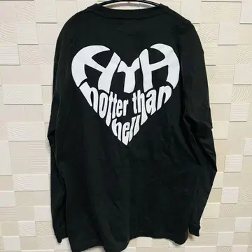 HTH 롱 T Hotter Than Hell 블랙 긴팔 티셔츠 그레이