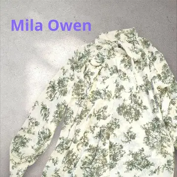 Mila Owen 꽃무늬 리본 보타이 블라우스 보타니컬 2022ss