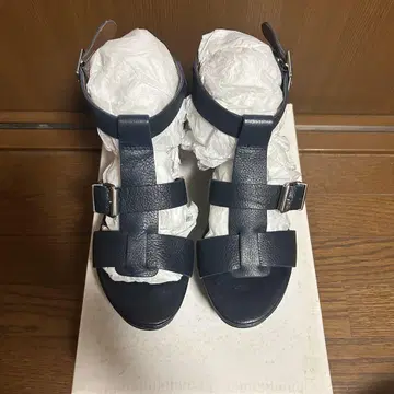 KISCO 키스코 2 벨트 웨지 샌들 네이비 23.5cm