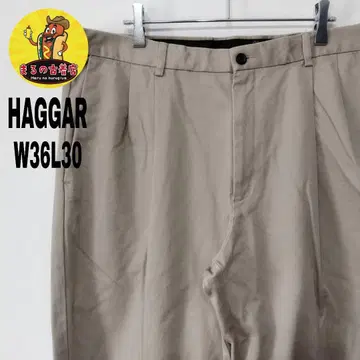 usa 구제 의류 HAGGAR 치노 팬츠 W36L30 투 턱 베이지