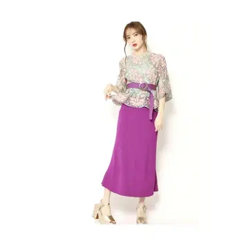 LILY BROWN 리브 니트 스커트 퍼플