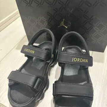 JORDAN 블랙 스포츠 샌들 벨트 포함 22cm