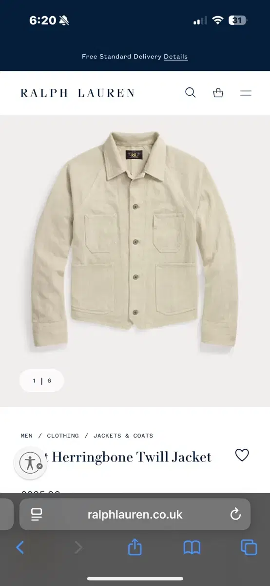 RRL Herringbone Jacket L New