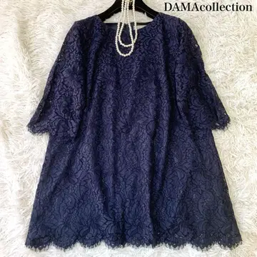 DAMAcollection 꽃무늬 스캘럽 레이스 튜닉 9호 전체 레이스