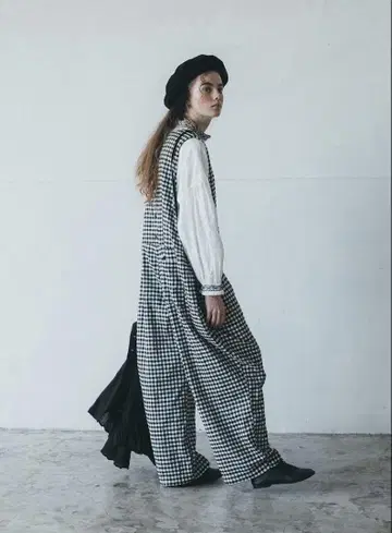 미사용 새상품 2024 네스트로브 nest robe 깅엄 체크 살로펫