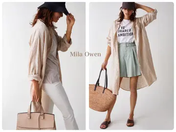 Mila Owen 롱 셔츠 셔츠 원피스 롱 셔츠