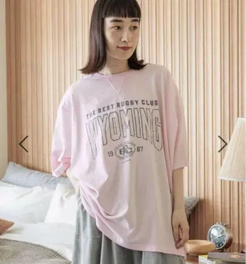 니코앤드 페이드 로고 튜닉 티셔츠 핑크