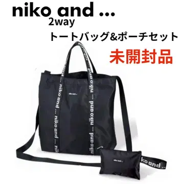 nilkoand 가방 남녀 공용 2way 백 파우치 포함 블랙