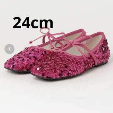 오데뜨 앤 오딜 스팽글 플랫 발레 슈즈 24cm