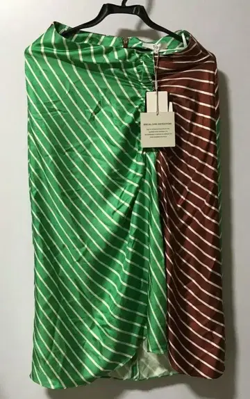 Tibi 롱 스커트 실크 100% 그린 정가 85800엔