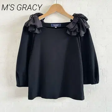 M'S GRACY(엠즈 그레이시) 숄더 리본 코튼 티셔츠
