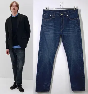 소프넷 가공 스트레치 테이퍼드 데님 팬츠 XL 사이즈 24AW