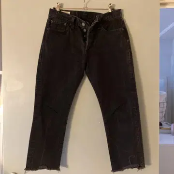 LEVI'S PREMIUM 501 S 블랙 데님 W28 L30