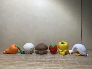 야채, 과일, 닭, 캡슐 토이 6개 묶음 판매