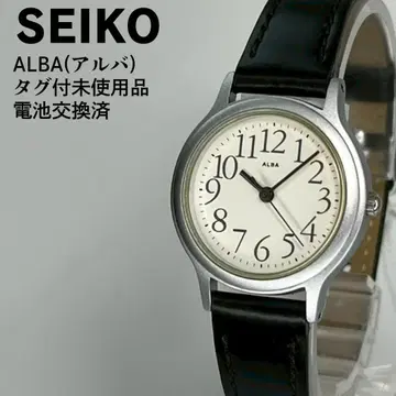 미사용품 SEIKO 세이코 ALBA 전 숫자 다이얼 쿼츠 시계
