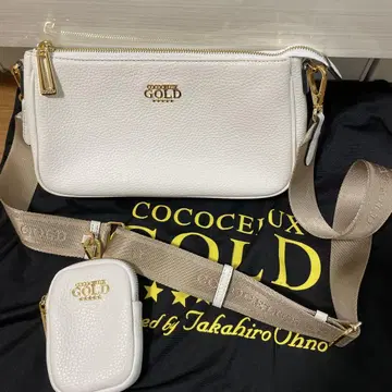 COCOCELUX GOLD 숄더 가죽 화이트칼라