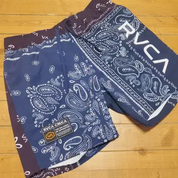 RVCA 루카 페이즐리 숏 팬츠 빅 로고