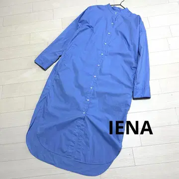 IENA 이에나 블루 셔츠 원피스 롱 기장 루즈핏 블라우스