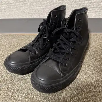 컨버스 가죽 올스타 Hi 흑백 26.5cm