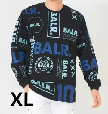 BALR. 그래픽 디자인 일본 한정판 긴팔 티셔츠 XL 사이즈 블랙