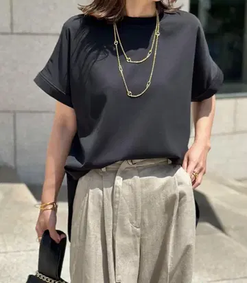 Emma Taylor 엠마 테일러 백 지퍼 조젯 T 블라우스