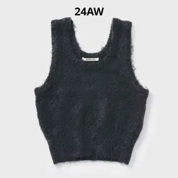 오라리 BRUSHED SUPER KID MOHAIR KNIT TANK