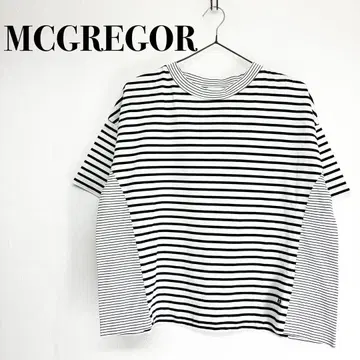 MCGREGOR 맥레거 보더 반팔 티셔츠 컷소 M 일본제