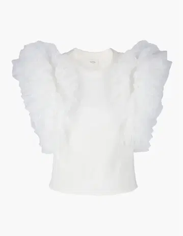 새상품 튤 티셔츠 완판 Bibiy. MICHAELA TULLE TOPS