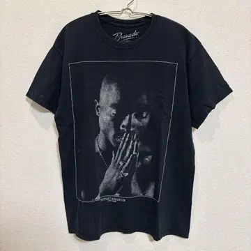 2PAC 그래픽 티셔츠 블랙 M 사이즈 래퍼 스트릿 티셔츠